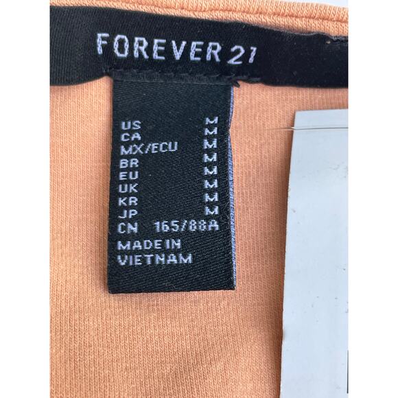 FOREVER 21, SIZE M, PEACH BODYSUIT, V NECK, LONG SLEEVE - Picture 4 of 5